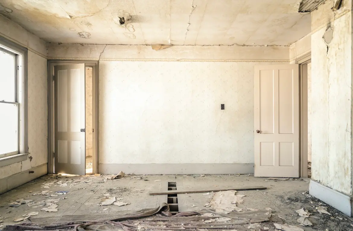 Waste disposal crew managing a cleanout project in Schuyler Falls